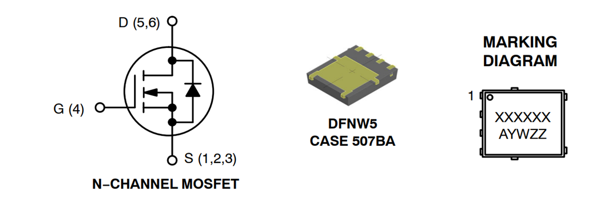 Application Circuit Diagram - onsemi NVMFWS003N10MC Single N-Channel Power MOSFETs