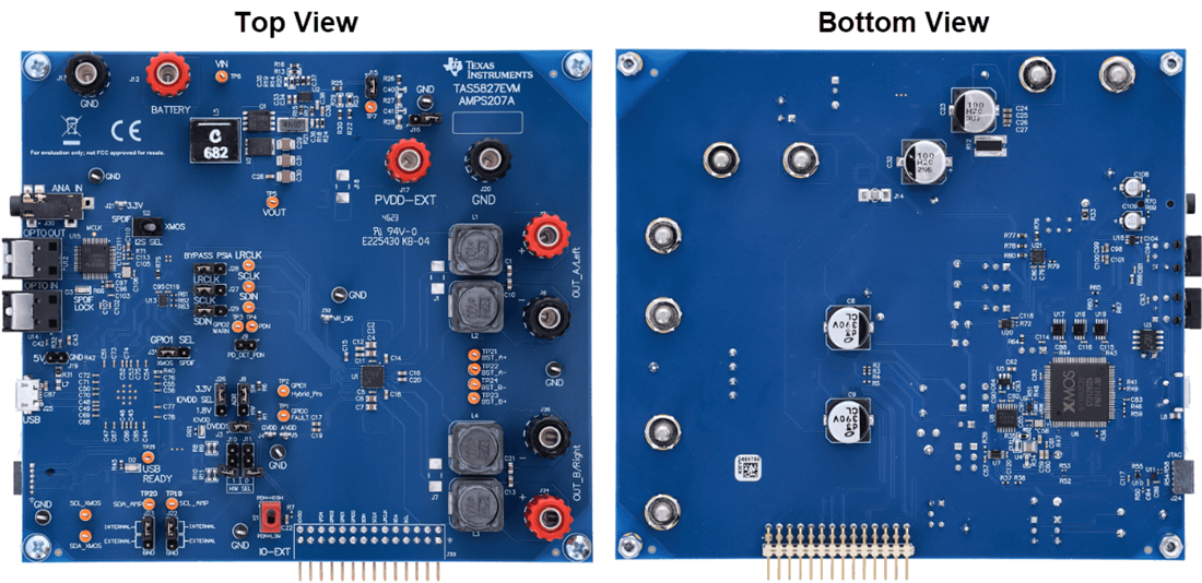Mechanical Drawing - Texas Instruments TAS5827EVM Amplifier Evaluation Module (EVM)