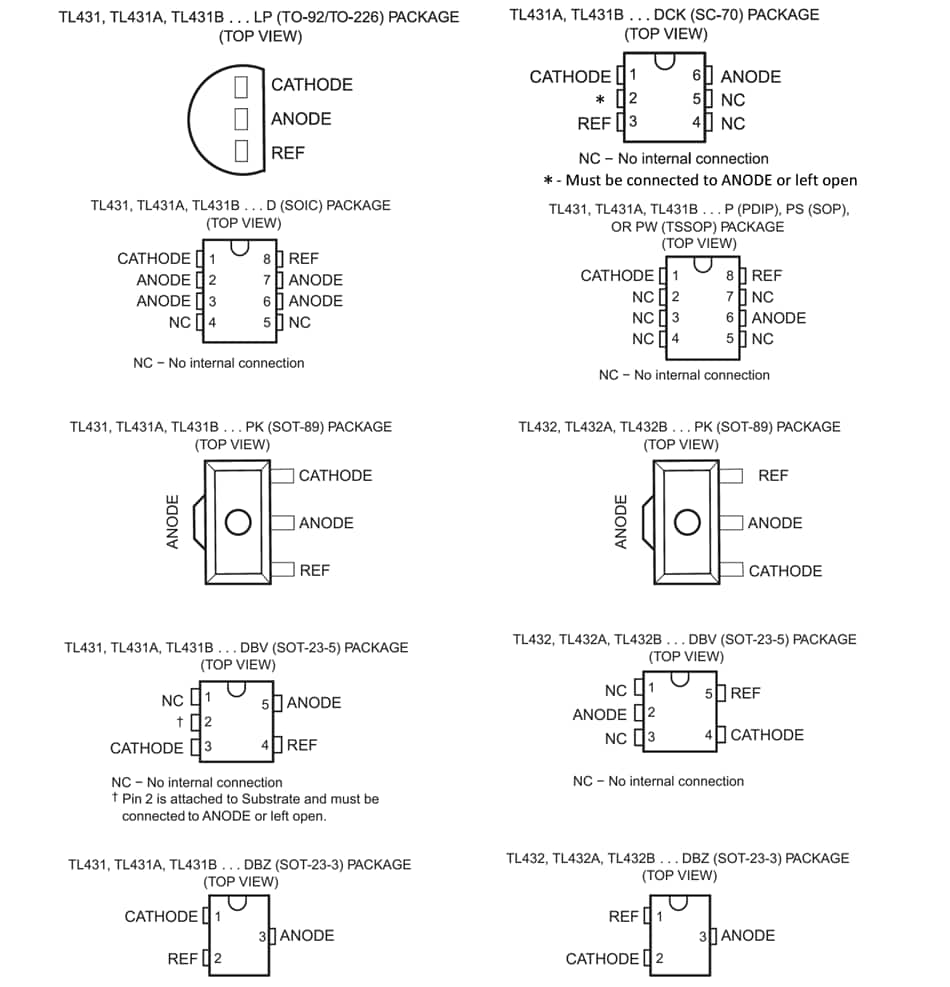 Location Circuit - Texas Instruments TL431/TL432 Precision Programmable References Location Circuit - Texas Instruments TL431/TL432 Precision Programmable References